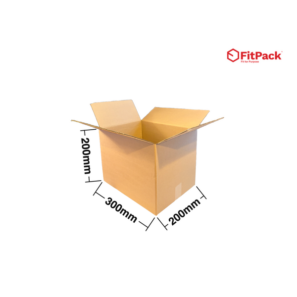 Cutie carton StandardBox 300 x 200 x 200 mm, CO3 ondula B, cu cote