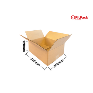 Cutie carton StandardBox 320 x 250 x 120 mm, CO5 ondula C, cu cote