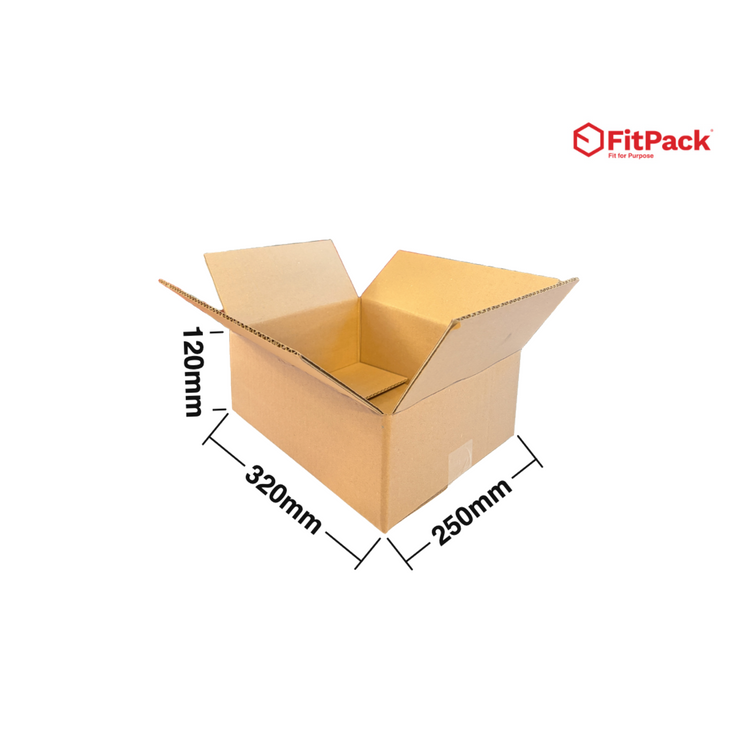 Cutie carton StandardBox 320 x 250 x 120 mm, CO5 ondula C, cu cote