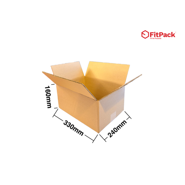 Cutie carton StandardBox 330 x 240 x 160 mm, CO5 ondula C, cu cote