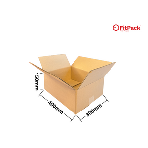 Cutie carton StandardBox 400 x 300 x 150 mm, CO5 ondula C, cu cote