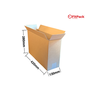Cutie carton StandardBox 420 x 130 x 280 mm, CO5 ondula C, cu cote
