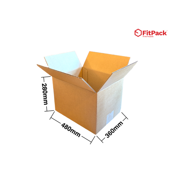 Cutie carton StandardBox 480 x 360 x 280 mm, CO3 ondula B, cu cote