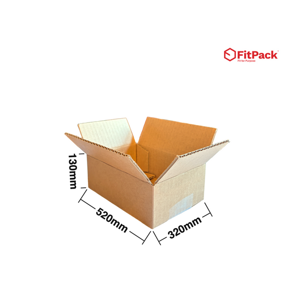 Cutie carton StandardBox 520 x 320 x 130 mm, CO5 ondula C, cu cote