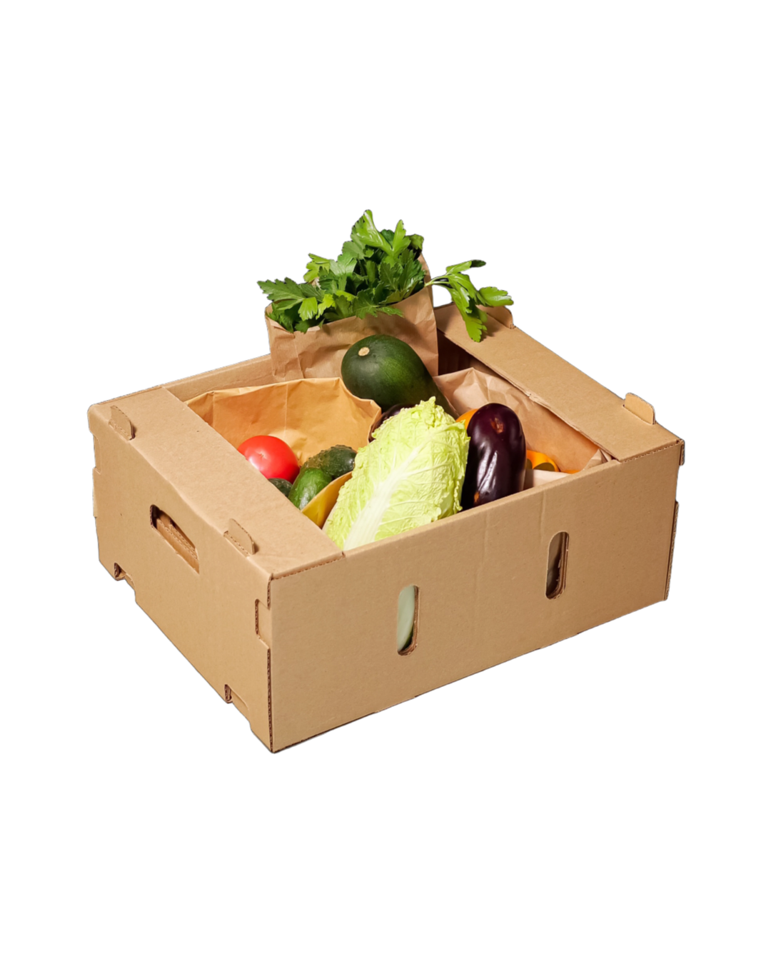 Lădiță Carton Autoformabilă CO3 Natur Legume-Fructe